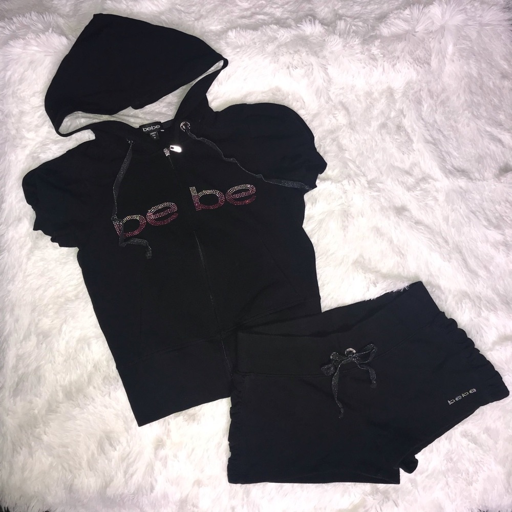 Bebe ombré hoodie and short set